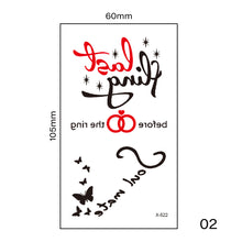 Load image into Gallery viewer, Small Fresh Tattoo Stickers Multicolor Harajuku Style Waterproof Long Lasting Tattoo Stickers for Women Men
