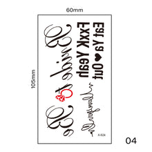 Load image into Gallery viewer, Small Fresh Tattoo Stickers Multicolor Harajuku Style Waterproof Long Lasting Tattoo Stickers for Women Men
