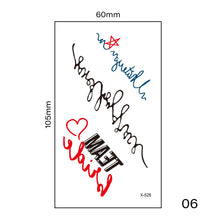 Load image into Gallery viewer, Small Fresh Tattoo Stickers Multicolor Harajuku Style Waterproof Long Lasting Tattoo Stickers for Women Men
