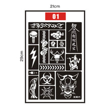 Load image into Gallery viewer, Simple Small Pattern Tattoo Inkjet Hollow Template Self-adhesive Tattoo Template Body Art Tattoo Paste Painting
