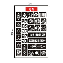 Load image into Gallery viewer, Simple Small Pattern Tattoo Inkjet Hollow Template Self-adhesive Tattoo Template Body Art Tattoo Paste Painting
