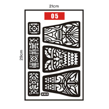 Load image into Gallery viewer, Simple Small Pattern Tattoo Inkjet Hollow Template Self-adhesive Tattoo Template Body Art Tattoo Paste Painting
