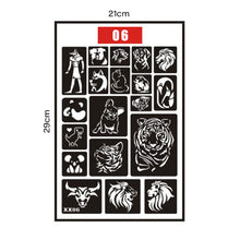 Load image into Gallery viewer, Simple Small Pattern Tattoo Inkjet Hollow Template Self-adhesive Tattoo Template Body Art Tattoo Paste Painting
