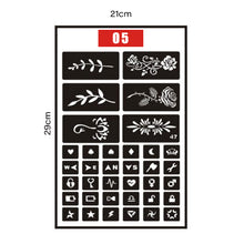 Load image into Gallery viewer, Small Pattern Tattoo Inkjet Hollow Template Self-adhesive Tattoo Template Body Art Tattoo Paste Painting for Women Men

