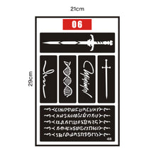Load image into Gallery viewer, Small Pattern Tattoo Inkjet Hollow Template Self-adhesive Tattoo Template Body Art Tattoo Paste Painting for Women Men
