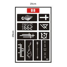 Load image into Gallery viewer, Small Pattern Tattoo Inkjet Hollow Template Self-adhesive Tattoo Template Body Art Tattoo Paste Painting for Women Men
