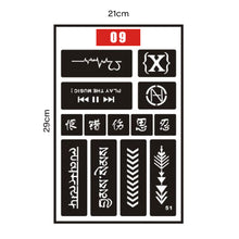 Load image into Gallery viewer, Small Pattern Tattoo Inkjet Hollow Template Self-adhesive Tattoo Template Body Art Tattoo Paste Painting for Women Men

