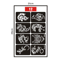 Load image into Gallery viewer, Small Pattern Tattoo Inkjet Hollow Template Self-adhesive Tattoo Template Body Art Tattoo Paste Painting for Women Men
