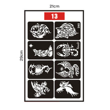 Load image into Gallery viewer, Small Pattern Tattoo Inkjet Hollow Template Self-adhesive Tattoo Template Body Art Tattoo Paste Painting for Women Men
