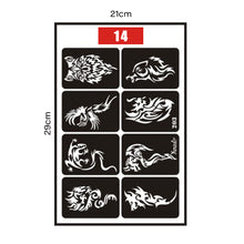 Load image into Gallery viewer, Small Pattern Tattoo Inkjet Hollow Template Self-adhesive Tattoo Template Body Art Tattoo Paste Painting for Women Men
