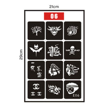 Load image into Gallery viewer, Small Pattern Tattoo Inkjet Hollow Template Self-adhesive Tattoo Template Temporary Body Art Tattoo for Women Men
