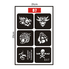 Load image into Gallery viewer, Small Pattern Tattoo Inkjet Hollow Template Self-adhesive Tattoo Template Temporary Body Art Tattoo for Women Men
