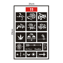 Load image into Gallery viewer, Small Pattern Tattoo Inkjet Hollow Template Self-adhesive Tattoo Template Temporary Body Art Tattoo for Women Men

