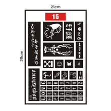 Load image into Gallery viewer, Small Pattern Tattoo Inkjet Hollow Template Self-adhesive Tattoo Template Temporary Body Art Tattoo for Women Men
