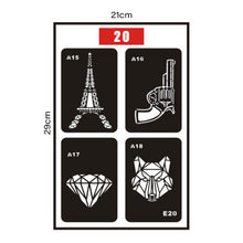 Load image into Gallery viewer, Small Pattern Tattoo Inkjet Hollow Template Self-adhesive Tattoo Template Temporary Body Art Tattoo for Women Men
