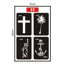 Load image into Gallery viewer, Small Pattern Tattoo Inkjet Hollow Template Self-adhesive Tattoo Template Temporary Body Art Tattoo for Women Men
