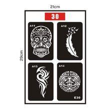Load image into Gallery viewer, Small Pattern Tattoo Inkjet Hollow Template Self-adhesive Tattoo Template Temporary Body Art Tattoo for Women Men
