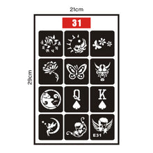 Load image into Gallery viewer, Small Pattern Tattoo Inkjet Hollow Template Self-adhesive Tattoo Template Temporary Body Art Tattoo for Women Men
