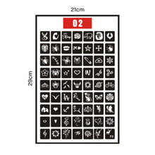 Load image into Gallery viewer, Simple Small Pattern Tattoo Hollow Template Self-adhesive Tattoo Template Temporary Body Art Tattoo Template for Women Men
