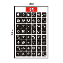 Load image into Gallery viewer, Simple Small Pattern Tattoo Hollow Template Self-adhesive Tattoo Template Temporary Body Art Tattoo Template for Women Men
