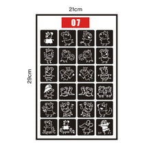 Load image into Gallery viewer, Simple Small Pattern Tattoo Hollow Template Self-adhesive Tattoo Template Temporary Body Art Tattoo Template for Women Men
