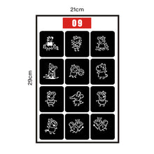 Load image into Gallery viewer, Simple Small Pattern Tattoo Hollow Template Self-adhesive Tattoo Template Temporary Body Art Tattoo Template for Women Men
