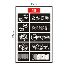 Load image into Gallery viewer, Simple Small Pattern Tattoo Hollow Template Self-adhesive Tattoo Template Temporary Body Art Tattoo Template for Women Men
