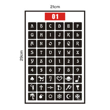 Load image into Gallery viewer, Hollow Adhesive Simple Small Pattern Tattoo Template Stickers Temporary Body Art Tattoo Template for Women Men
