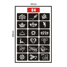 Load image into Gallery viewer, Hollow Adhesive Simple Small Pattern Tattoo Template Stickers Temporary Body Art Tattoo Template for Women Men
