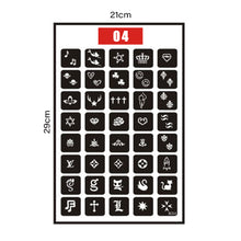 Load image into Gallery viewer, Simple Small Pattern Hollow Adhesive Tattoo Template Stickers Temporary Body Art Tattoo Template for Women Men
