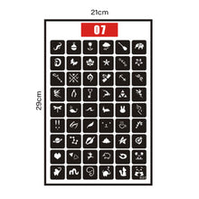 Load image into Gallery viewer, Simple Small Pattern Hollow Adhesive Tattoo Template Stickers Temporary Body Art Tattoo Template for Women Men
