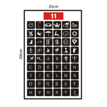 Load image into Gallery viewer, Simple Small Pattern Hollow Adhesive Tattoo Template Stickers Temporary Body Art Tattoo Template for Women Men
