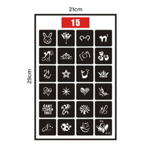 Load image into Gallery viewer, Simple Small Pattern Hollow Adhesive Tattoo Template Stickers Temporary Body Art Tattoo Template for Women Men
