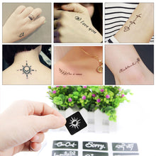 Load image into Gallery viewer, Hollow Adhesive Simple Small Pattern Tattoo Inkjet Template Temporary Body Art Tattoo Template for Women Men
