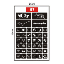 Load image into Gallery viewer, Hollow Adhesive Simple Small Pattern Tattoo Inkjet Template Temporary Body Art Tattoo Template for Women Men
