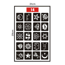 Load image into Gallery viewer, Hollow Adhesive Simple Small Pattern Tattoo Inkjet Template Temporary Body Art Tattoo Template for Women Men
