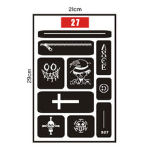 Load image into Gallery viewer, Hollow Adhesive Simple Small Pattern Tattoo Inkjet Template Temporary Body Art Tattoo Template for Women Men
