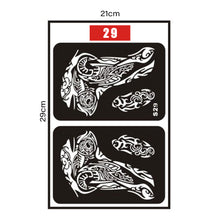 Load image into Gallery viewer, Hollow Adhesive Simple Small Pattern Tattoo Inkjet Template Temporary Body Art Tattoo Template for Women Men
