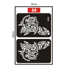 Load image into Gallery viewer, Hollow Adhesive Simple Small Pattern Tattoo Inkjet Template Temporary Body Art Tattoo Template for Women Men
