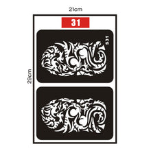 Load image into Gallery viewer, Hollow Adhesive Simple Small Pattern Tattoo Inkjet Template Temporary Body Art Tattoo Template for Women Men
