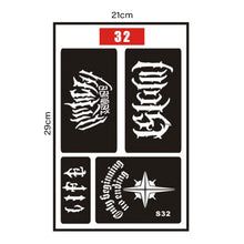 Load image into Gallery viewer, Hollow Adhesive Simple Small Pattern Tattoo Inkjet Template Temporary Body Art Tattoo Template for Women Men
