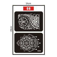 Load image into Gallery viewer, Hollow Adhesive Small Pattern Tattoo Inkjet Template Decal Temporary Body Art Tattoo Template Sticker for Women Men
