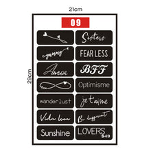 Load image into Gallery viewer, Hollow Adhesive Small Pattern Tattoo Inkjet Template Decal Temporary Body Art Tattoo Template Sticker for Women Men
