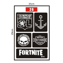 Load image into Gallery viewer, Hollow Adhesive Small Pattern Tattoo Inkjet Template Decal Temporary Body Art Tattoo Template Sticker for Women Men
