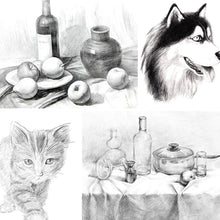 Load image into Gallery viewer, 3pcs Sketch Charcoal Pencil Soft/Medium/Hard Carbon Pencil Art Student Special Hand-painted HB Painting Drawing Exam Pen
