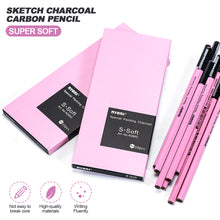 Load image into Gallery viewer, 10pcs/Box Sketch Charcoal Pencil Soft/Medium/Hard Carbon Pencil Art Student Special Hand-painted HB Painting Drawing Exam Pen
