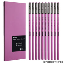 Load image into Gallery viewer, 10pcs/Box Sketch Charcoal Pencil Soft/Medium/Hard Carbon Pencil Art Student Special Hand-painted HB Painting Drawing Exam Pen
