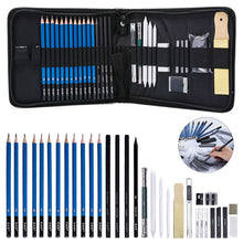 Load image into Gallery viewer, 32pcs/set Drawing Painting Sketch Kit with Pencil Kneaded Erasers Sharpener Tortillon Bag Art Students Beginners Supplies
