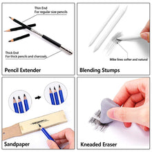 Load image into Gallery viewer, 32pcs/set Drawing Painting Sketch Kit with Pencil Kneaded Erasers Sharpener Tortillon Bag Art Students Beginners Supplies
