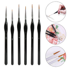 Load image into Gallery viewer, 6pcs/set Professional Sable Hair Paint Brush Set Gouache Oil Painting Brush Miniature Art Brushes Art Supplies
